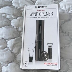 Chefman Electric Wine Opener Set - Black